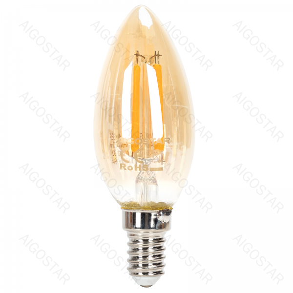 LED Filament Leuchtmittel E14 C35 4W 400lm 2200K Warmweiß dimmbar