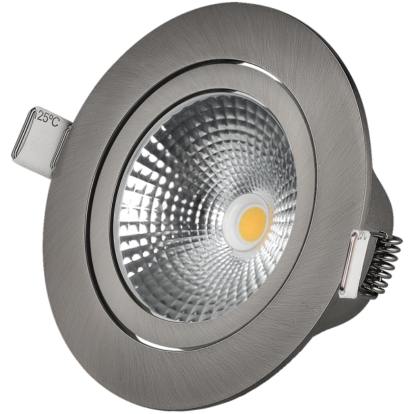 8719323785519 - LED Downlight 7W Nickel 350lm 2000-2700K Triac Dimmer CRI >95 dim-to-warm