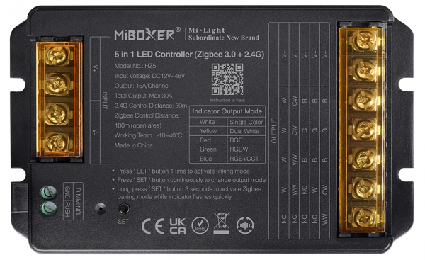 MI-HZ5 Controller 5in1 Zigbee3.0 + 2,4 GHz. max.30A